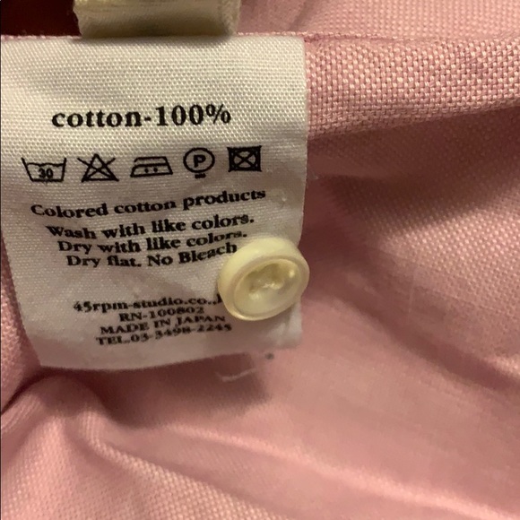45rpm pink Oxford button down M - Picture 6 of 7